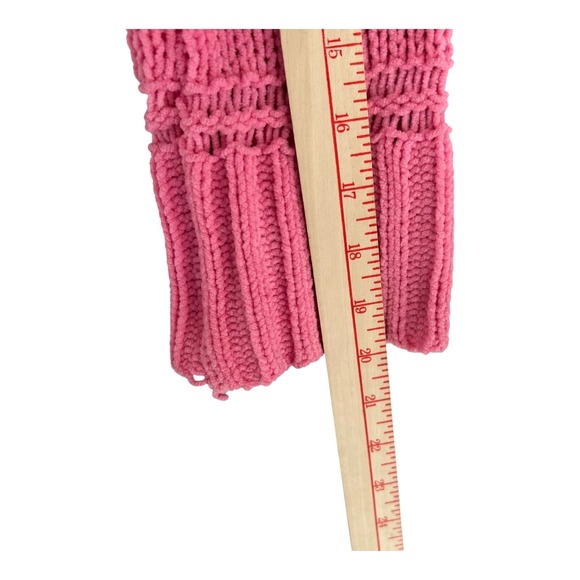 Aerie Sunset Chenille Pink Turtleneck Oversized Chunky‎ Sweater Womens Medium - Picture 4 of 10